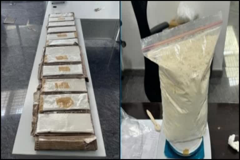 Transporting the drug heroin concealed inside a cardboard box