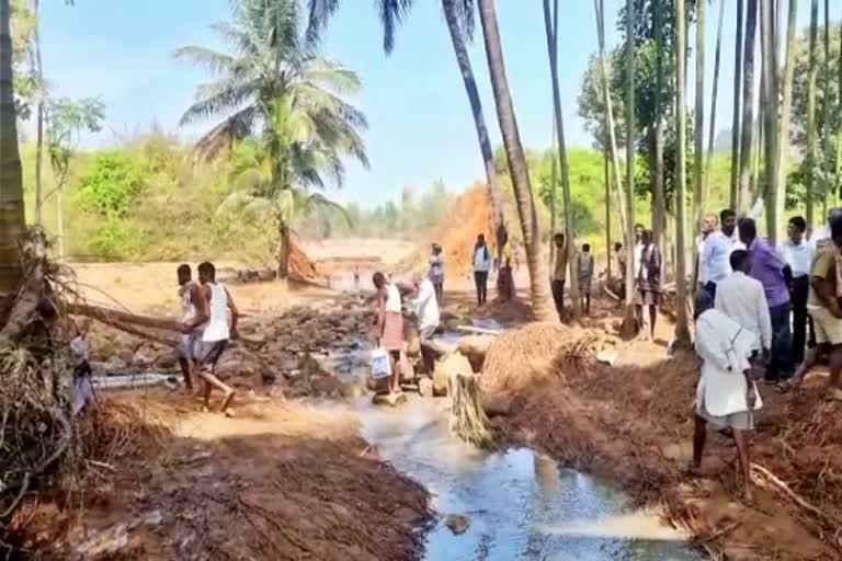 ಕೆರೆ ಕಟ್ಟೆಗಳು ಒಡೆದು ಬೆಳೆ ನಷ್ಟ