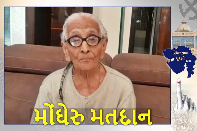 100 years old lady Voting