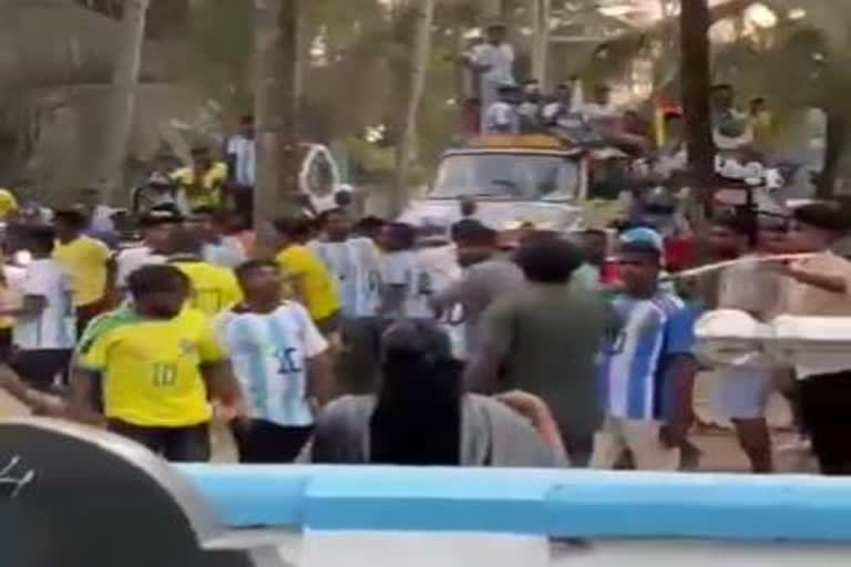 Watch: Frenzied soccer fans of South American giants in Kerala come to blow