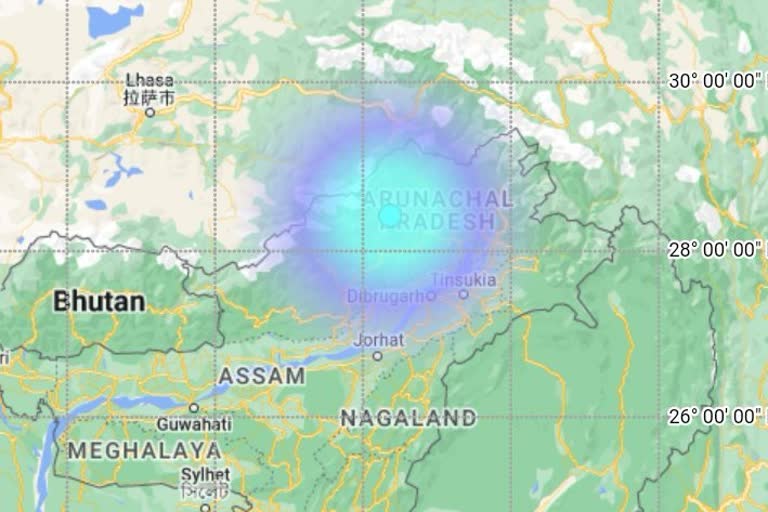 An earthquake of magnitude over 3 occurred 58 km North West North of Basar Arunachal Pradesh