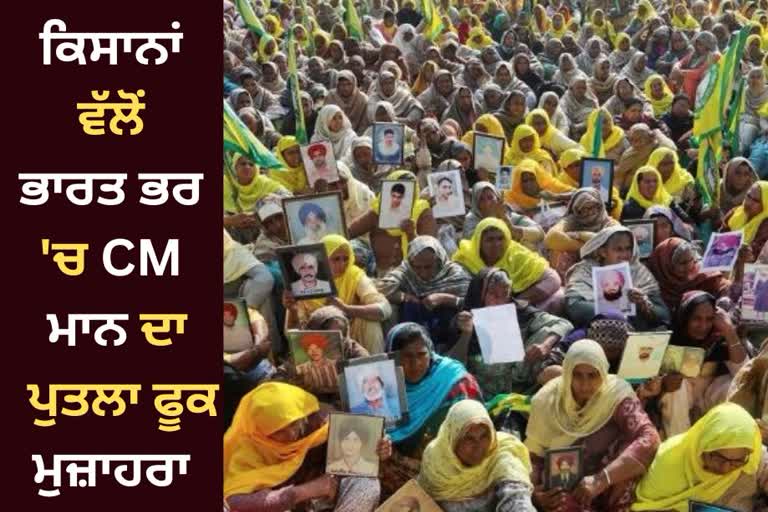 CM Mann Effigy protest across India