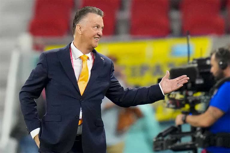 FIFA World Cup: Netherlands coach Van Gaal hugs reporter