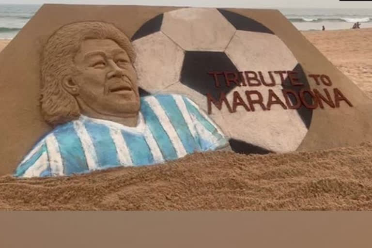 Sudarshan Pattnaik creates Argentinian footballer Maradona