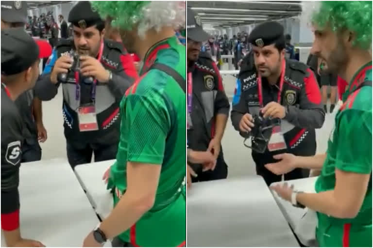 Qatar World Cup  FIFA World Cup 2022  Qatar World Cup Alcohol  Fan Tries To Sneak Alcohol Inside Stadium  ഖത്തര്‍ ലോകകപ്പ്  ഫിഫ ലോകകപ്പ് 2022
