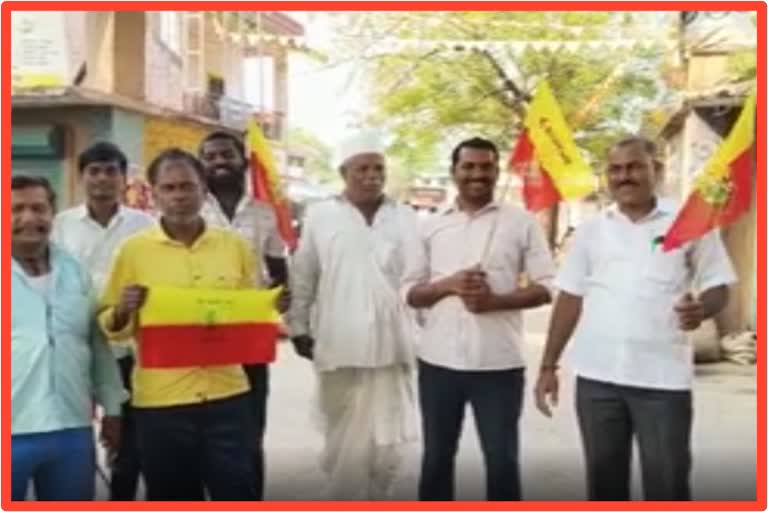 March With Karnataka Flag