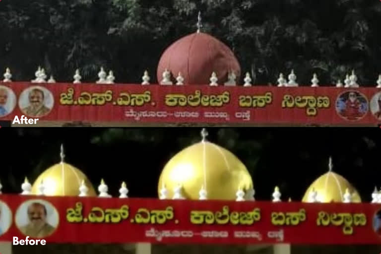 Mysuru bus stop with 'mosque-like structure' revamped on BJP MLA's demand