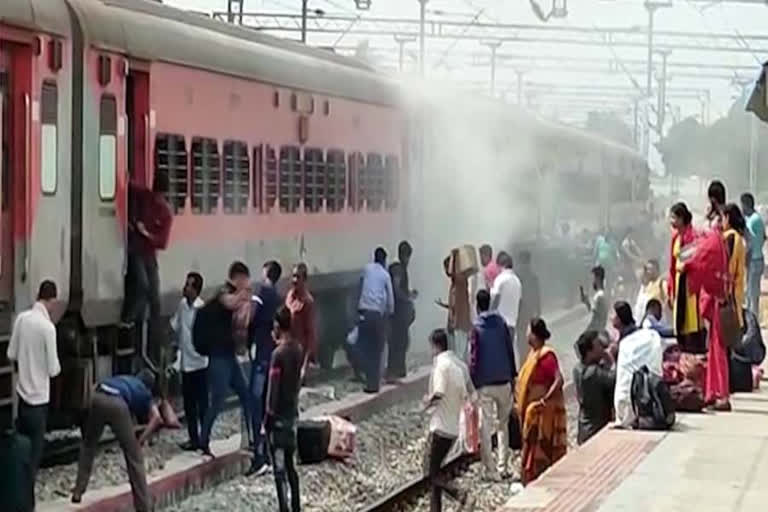 Duranto Express catches fire