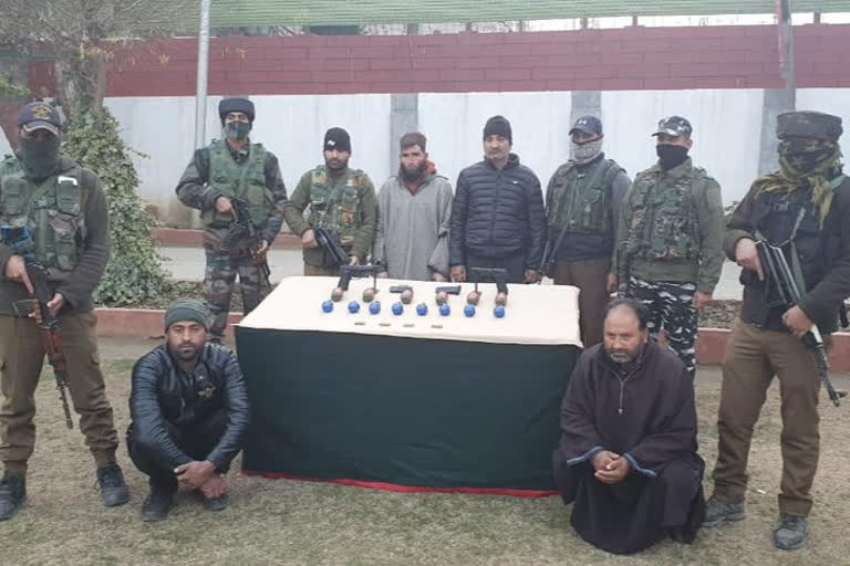 AGuH module busted in J&K, 4 militant associates arrested with weapons