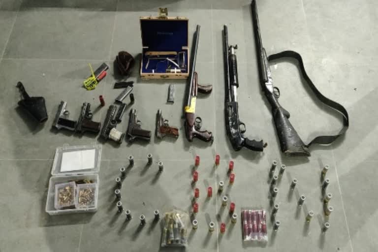 Doda sawdust and arms worth two crores caught
