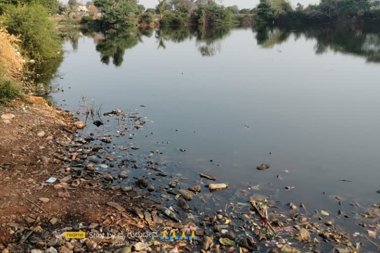 fish died of lake water gets polluted in Dharwada