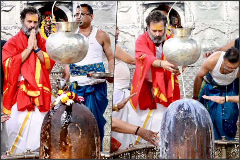 Rahul Gandhi Offering Puja In Ujjain