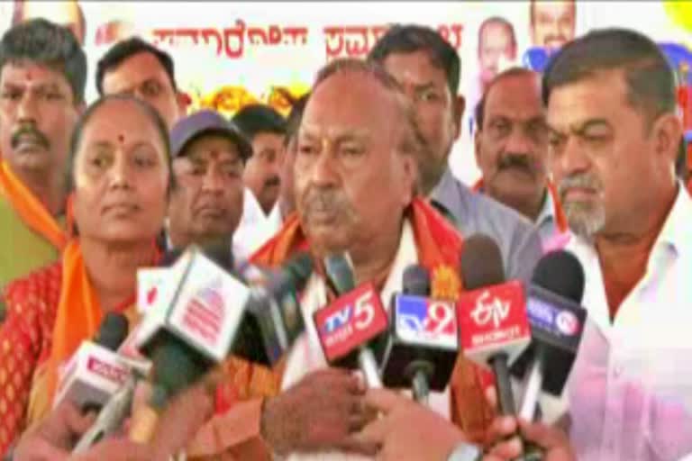 KS Eshwarappa spoke in Shimoga.