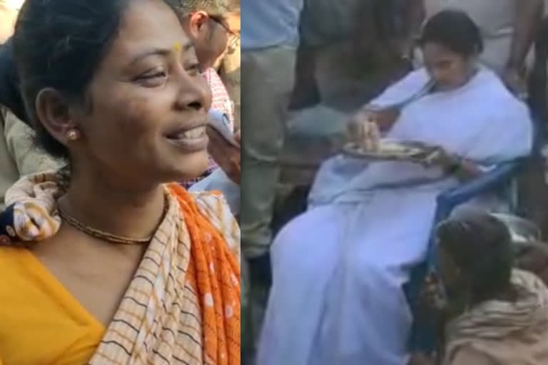 Mamata Banerjee takes lunch with local village family in Khapur Hasnabad