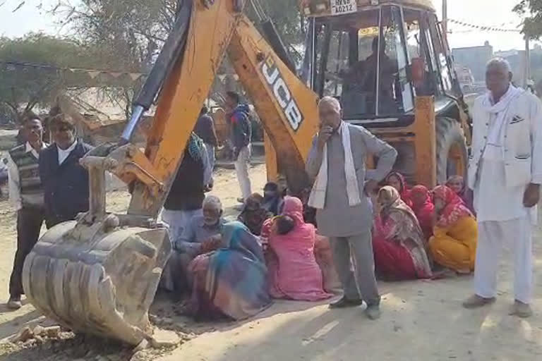 Bulldozer action on Karnal Road Kaithal encroachment removed from Red Cross land