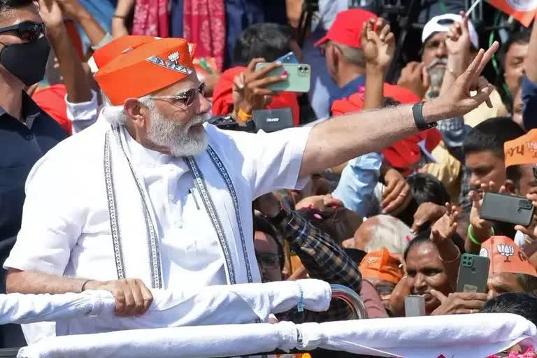 Roadshow of Prime Minister Narendra Modi