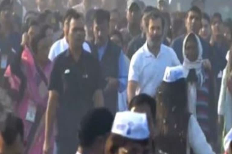 Rahul Gandhi resumes Bharat Jodo Yatra from Jahanara village in Madhya Pradesh