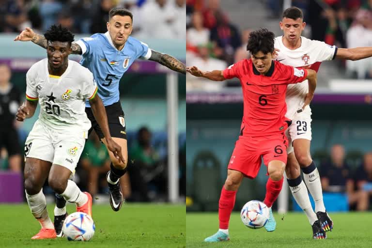 FIFA World Cup 2022  Qater World Cup  ഖത്തർ ലോകകപ്പ്  ഫിഫ ലോകകപ്പ് 2022  ഉറുഗ്വായ്  ഘാന  പോർച്ചുഗൽ  ദക്ഷിണ കൊറിയ  South Korea  Uruguay vs Ghana  Portugal vs South Korea  Portugal South Korea into pre quarter  തോറ്റിട്ടും പോർച്ചുഗൽ അകത്തേക്ക്  ജയിച്ചിട്ടും ഉറുഗ്വായ് പുറത്തേക്ക്  വില്ലനായി ദക്ഷിണകൊറിയ