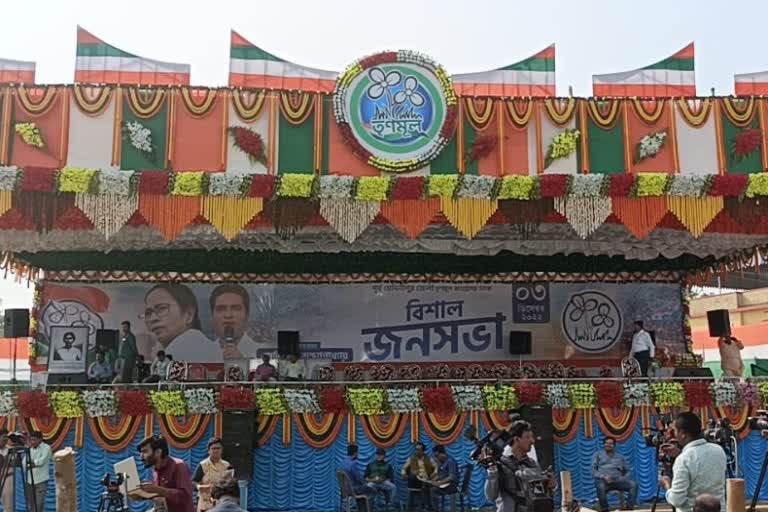 Last minute preparation of Abhishek Banerjee Rally in Contai
