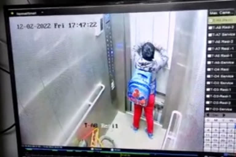 8-year-old trapped in lift in Greater Noida, CCTV footage surfaces