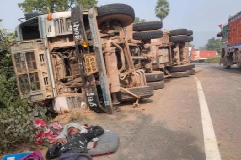 Gas Tanker Overturned In Nawada