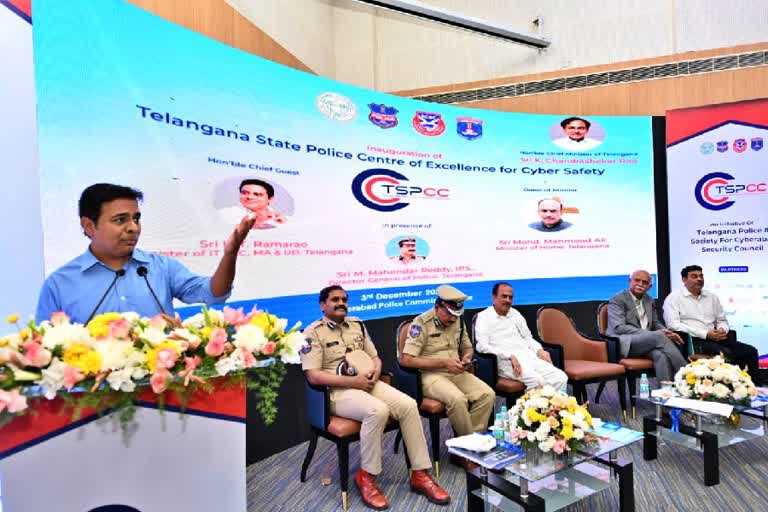 KTR on Cyber Crimes in Telangana