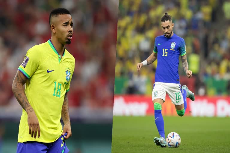 Gabriel Jesus And Alex Telles  Gabriel Jesus  Alex Telles  Brazil national team  brazil vs south korea  അലക്‌സ് സാൻഡ്രോ  ഡാനിലോ  ഗബ്രിയേൽ ജീസസ്  അലക്‌സ് ടെല്ലസ്  qatar world cup  Gabriel Jesus And Alex Telles Out  Gabriel Jesus And Alex Telles injury news  Gabriel Jesus injury news