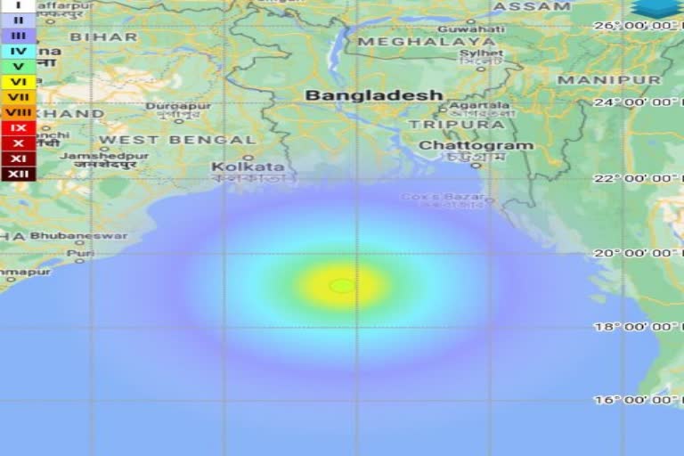 earthquake hits in bay of bengal