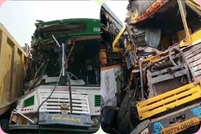 Tipper bus accident