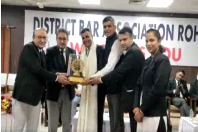 Haryana Higher Judiciarys examination Bar Association Rohtak Honored Nitin