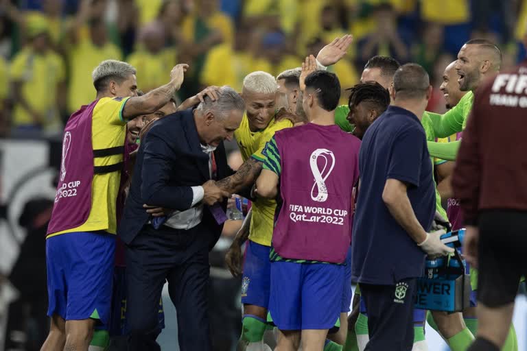 Tite  Brazil coach Tite  FIFA World Cup  FIFA World Cup 2022  Brazil set World Cup record using full squad  Brazil football team  Qatar World Cup  Weverton Pereira da Silva  alisson becker  അലിസൺ ബെക്കര്‍  വെവർട്ടൺ പെരേര ഡ സിൽവ  ടിറ്റെ  ബ്രസീല്‍ ഫുട്‌ബോള്‍ ടീം  ഖത്തര്‍ ലോകകപ്പ്  ഫിഫ ലോകകപ്പ് 2022  നെയ്‌മര്‍  Neymar