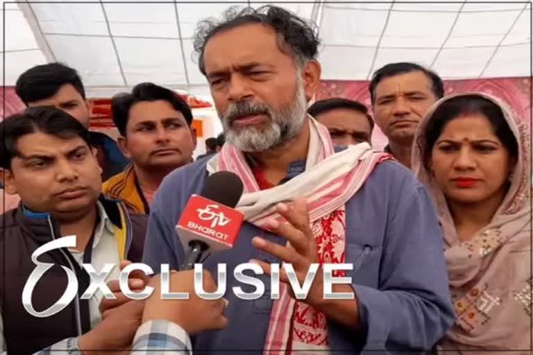 Yogendra Yadav in Kota, Bharat Jodo Yatra