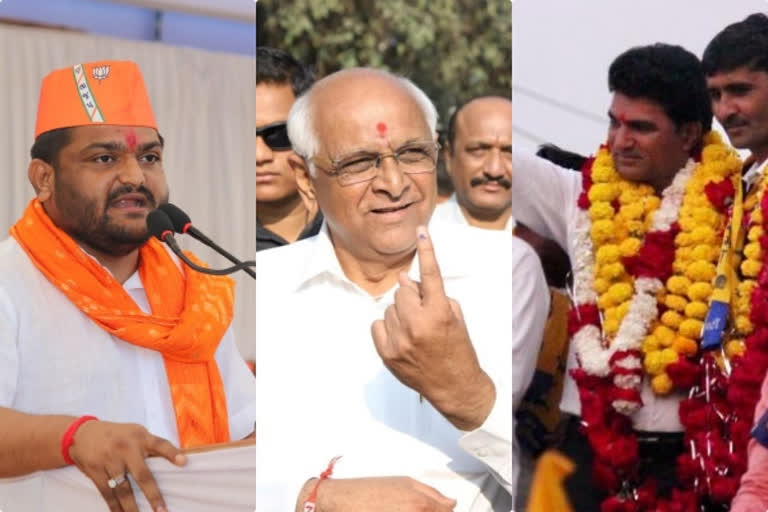 BJP's Bhupendra Patel and Hardik Patel staring at obvious win; AAP's Isudan Gadhvi follows