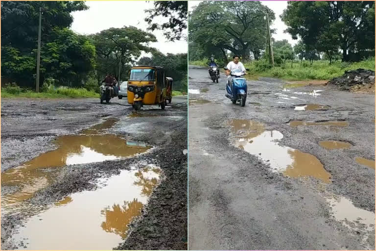 Roads Bad in Khammam District