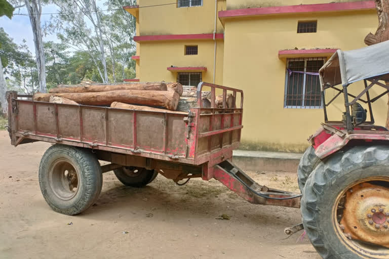 Tractor Loded With Illegal Wooden Crate Seized