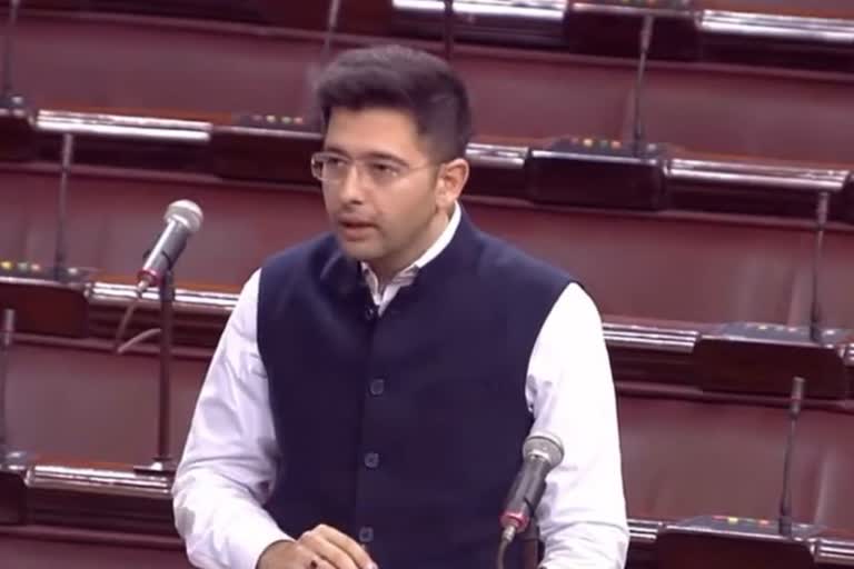 In the Rajya Sabha, MP Raghav Chadha