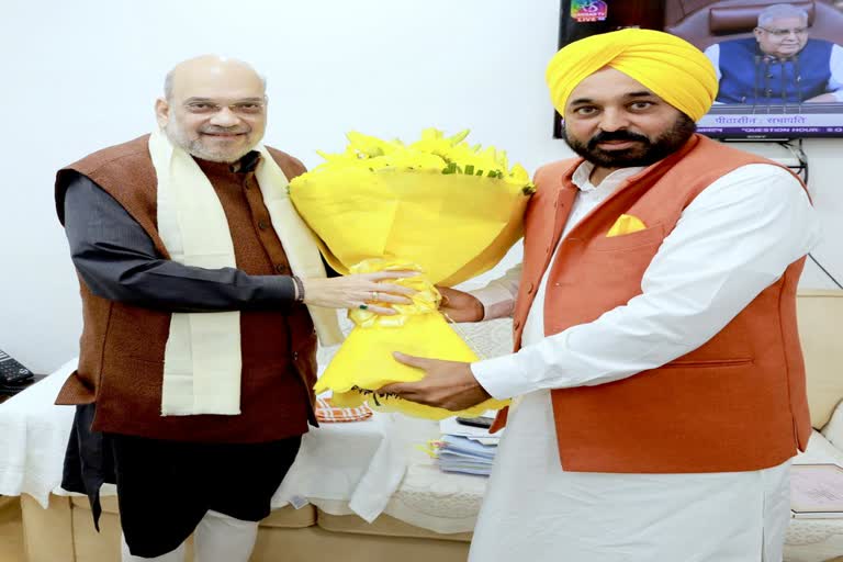 Bhagwant Maan met Home Minister Amit Shah discussed important issues of Punjab