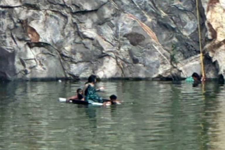 kerala Bride falls 120 feet deep granite quarry