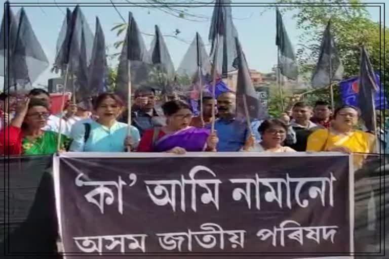 Protest against Caa in Guwahati by AJP