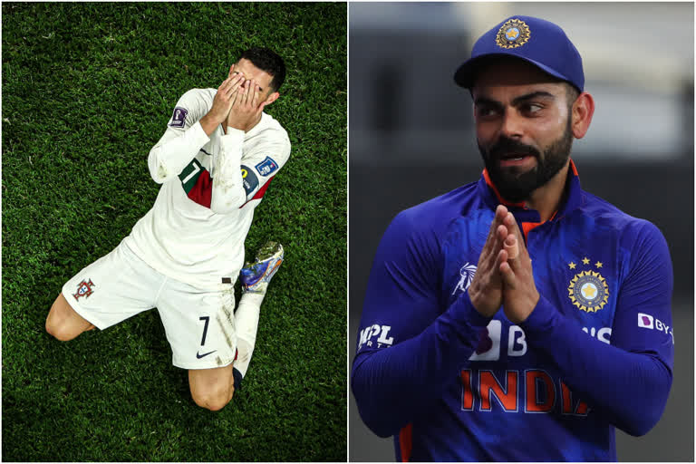 Virat Kohli pens note for Cristiano Ronaldo  Virat Kohli  Virat Kohli on Cristiano Ronaldo  Cristiano Ronaldo  fifa world cup 2022  fifa world cup  Qatar world cup  Virat Kohli Instagram  ക്രിസ്റ്റ്യാനോ പ്രചോദനമെന്ന് വിരാട് കോലി  വിരാട് കോലി  വിരാട് കോലി ഇന്‍സ്റ്റഗ്രാം  ഫിഫ ലോകകപ്പ് 2022  ഖത്തര്‍ ലോകകപ്പ്  ക്രിസ്റ്റ്യാനോ റൊണാള്‍ഡോ