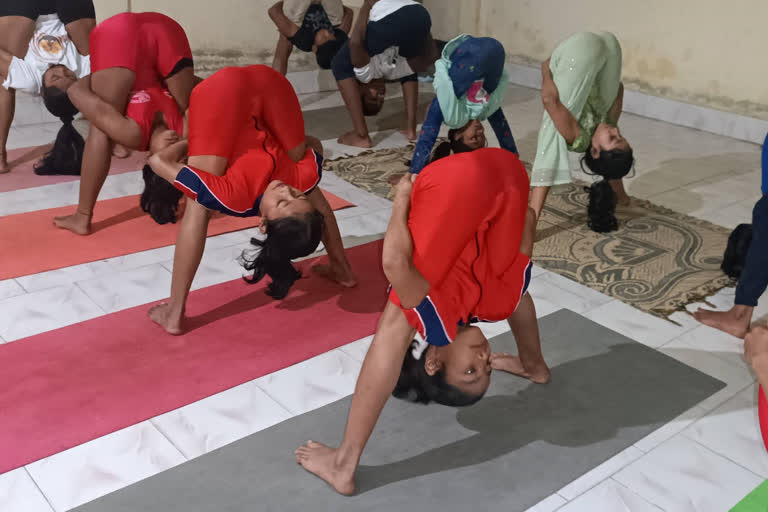 Preparation for National Yoga Championship in Dhemaji