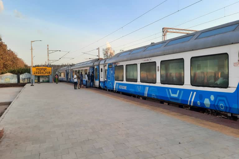 Vistadome coach train run from Kirandul to Visakhapatnam