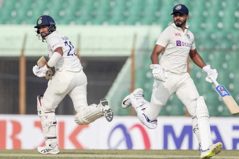 INDvsBAN 1st Test : ପ୍ରଥମ ଦିନରେ ୬ ଟି ୱିକେଟ ହରାଇବା ସହ ୨୭୮ ରନ, ପୂଜାରା ଓ ଆୟାରଙ୍କ ଅର୍ଦ୍ଧଶତକ