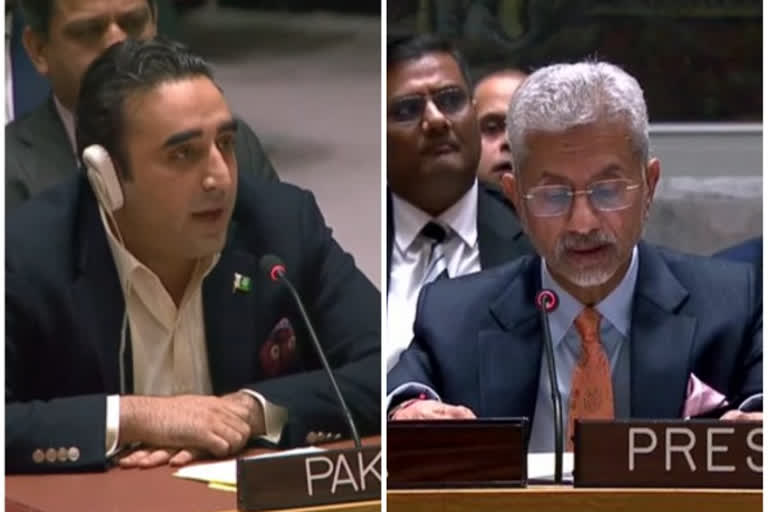 Hosting Osama Bin Laden  Jaishankar sharp response to Pakistan  Kashmir remark in UN  External Affairs Minister S Jaishankar  UN gathering in New York  ಸಂಸತ್ತಿನ ಮೇಲೆ ದಾಳಿ  ಒಸಾಮಾ ಬಿನ್ ಲಾಡೆನ್‌ಗೆ ಆತಿಥ್ಯ ನೀಡಿದ್ದ ದೇಶ  ಲಾಡೆನ್‌ಗೆ ಆತಿಥ್ಯ ನೀಡಿದ್ದ ದೇಶವನ್ನು ನಂಬುವುದು ಕಷ್ಟ  ವಿಶ್ವಸಂಸ್ಥೆಯ ಭದ್ರತಾ ಮಂಡಳಿ ಸಭೆ  ಎಸ್ ಜೈಶಂಕರ್ ಖಾರವಾಗಿ ಪ್ರತಿಕ್ರಿಯ  ಚೀನಾ ಮತ್ತು ಅದರ ನಿಕಟ ಮಿತ್ರ ಪಾಕಿಸ್ತಾನದ ಮೇಲೆ ವಾಗ್ದಾಳಿ  ಪಾಕಿಸ್ತಾನ ವಿರುದ್ಧ ಭಾರತ ವಾಗ್ದಾಳಿ