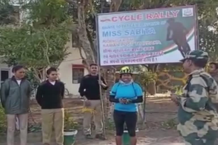 Bicycle rally, soldiers by Sushri Savita Mahto,Pathankot Punjab