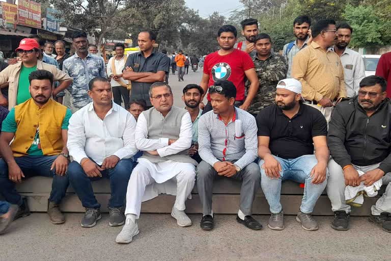 Bilaspur MLA sat on strike in protest