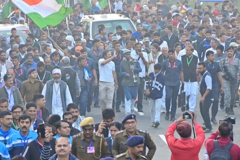 Congress leader Rahul Gandhi undertaking the Bharat Jodo Yatra