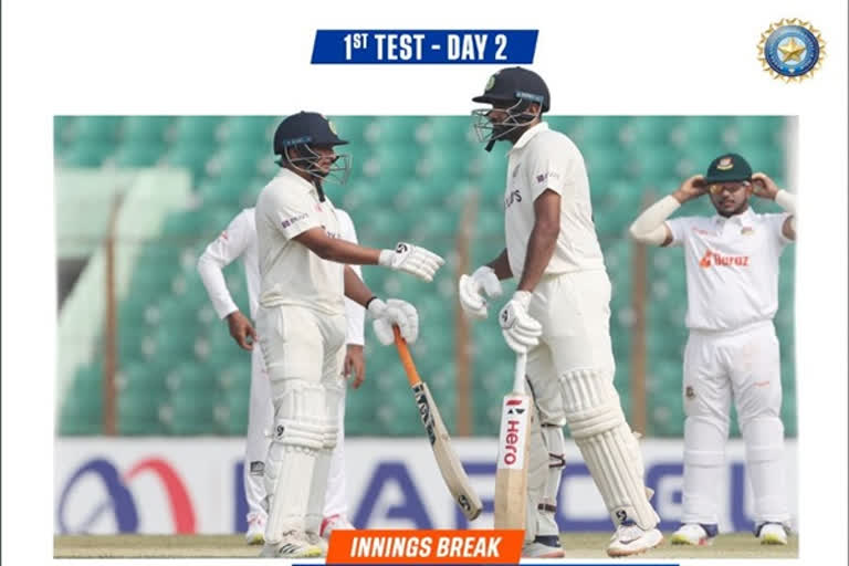 India vs Bangladesh 1st Test Match: Team India All out for 404 in the First Innings