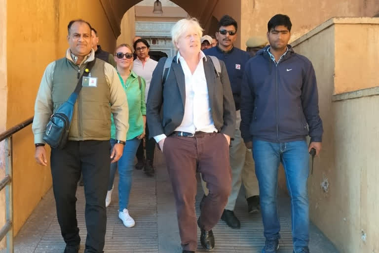 FORMER BRITISH PRIME MINISTER BORIS JOHNSON VISITED AMER MAHAL AND JAIGARH FORT