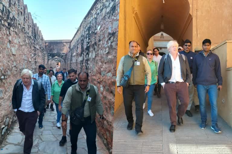 former British prime minister Boris Johnson visited Amer mahal and Jaigarh Fort